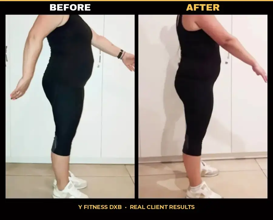 Personal Training Results Dubai — Before & After 3 Before and after personal training results in Dubai — client 3